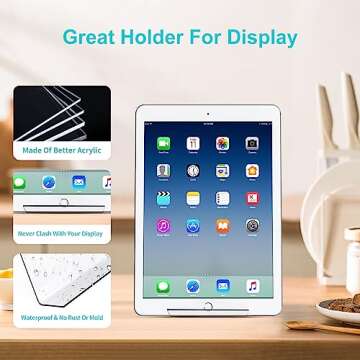 Boloyo Acrylic Book Stand Without Ledge,6 Inch 4PC Clear Acrylic Display Easel Transparent Display Stand Holder Tablet Holder for Displaying Pictures,Books,Artworks, CDs