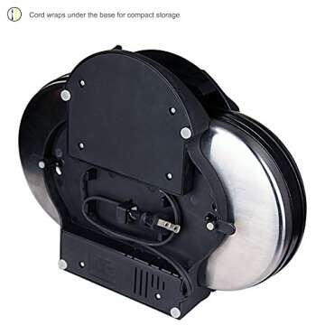 ZZ Heart Waffle Maker with Non-Stick Plate 1200W, Black/Silver