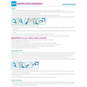 MAM Animal Design Collection Pacifier Clip (1-Pack), Clip for Pacifiers with Fastener and Flexible Ring, Baby Pacifier Clip for Girls, Designs May Vary