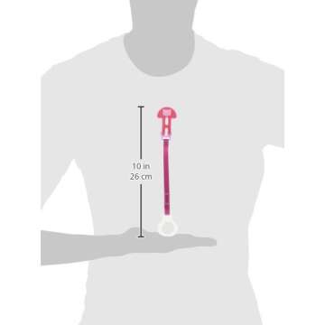 MAM Animal Design Collection Pacifier Clip (1-Pack), Clip for Pacifiers with Fastener and Flexible Ring, Baby Pacifier Clip for Girls, Designs May Vary