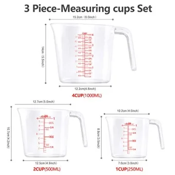 Drizom Measuring Cups Set, Stackable BPA-Free Design