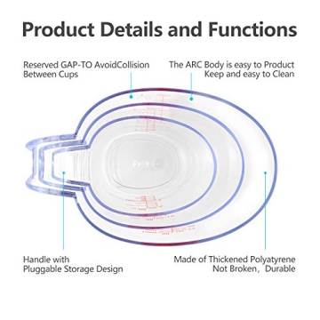 Drizom Measuring Cups Set, Stackable BPA-Free Design