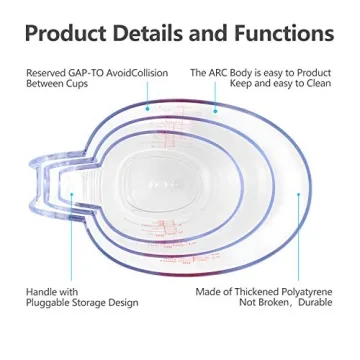 Drizom Measuring Cups Set, Stackable BPA-Free Design