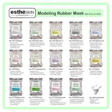 estheSKIN Peel Off Type Modeling Mask Powder for Facial, Skin Care, Professional Size, 35oz (2.2Pound) 1kg, 1 pack with 3pcs Mixing Bowl Set (105.Hyaluronic Acid)