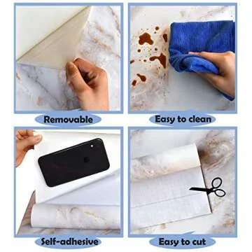 Cohoo Home Marble Peel and Stick Wallpaper for Easy Upgrades