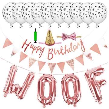 Dorakitten Pet Birthday Party Balloon Set for Dogs