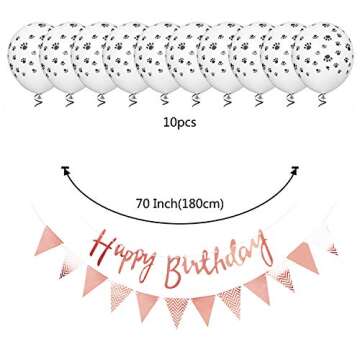 Dorakitten Pet Birthday Party Balloon Set for Dogs