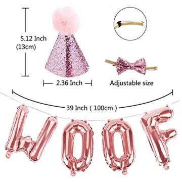 Dorakitten Pet Birthday Party Balloon Set for Dogs