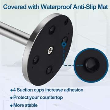 DAWNER Standing Paper Towel Holder with Spray Bottle, Weighted Base with Suction Cups, Paper Towel S...