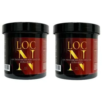 LOC N EDGE GEL Extra Hold 16 Oz Pack of 2 for All Hair Types