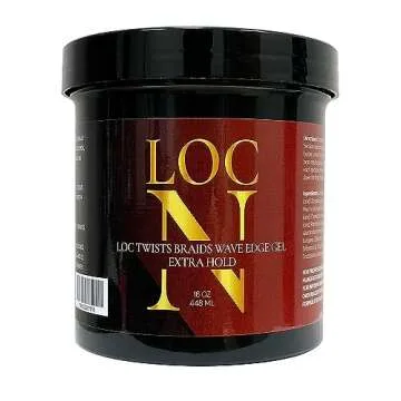 LOC N EDGE GEL Extra Hold 16 Oz Pack of 2 for All Hair Types