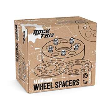 RockTrix 2 inch Wheel Spacers (4x4 Bolt Pattern, 68.5mm Bore, 12x.1.25 Studs, Cone Seat Nuts) Compat...