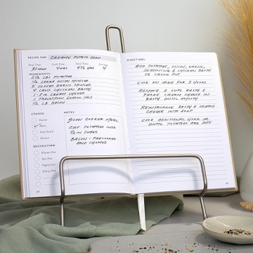 ZICOTO Aesthetic Blank Recipe Book Waterproof Cover Elegant