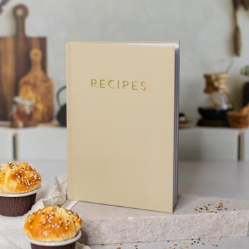 ZICOTO Aesthetic Blank Recipe Book Waterproof Cover Elegant