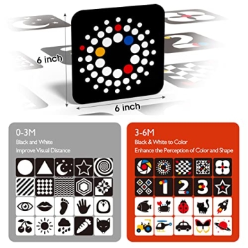 Hahaland High Contrast Baby Flashcards for Newborns 0-6 Months