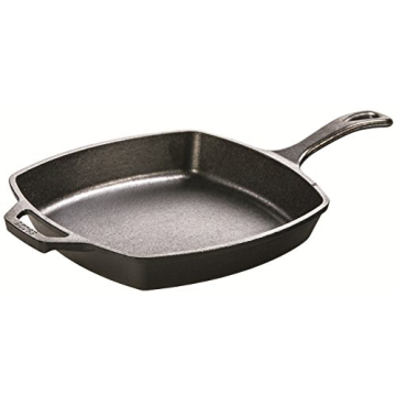 Lodge 10.5-Inch Cast Iron Square Skillet Pre-Seasoned Cookware