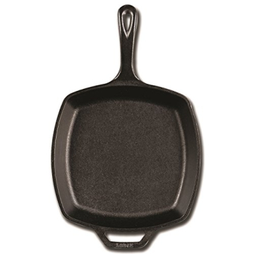 Lodge 10.5-Inch Cast Iron Square Skillet Pre-Seasoned Cookware