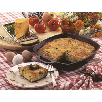 Lodge 10.5-Inch Cast Iron Square Skillet Pre-Seasoned Cookware