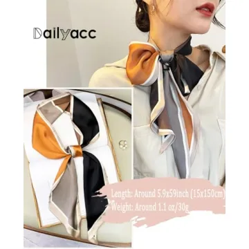 Dailyacc Silky Hair Scarf for Women - Versatile Fashion Accessory