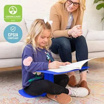 ECR4Kids The Surf Portable Lap Desk, Flexible Seating, Black