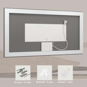 ODDSAN Lighted Bathroom Mirror - Stylish & Functional