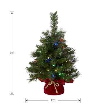 National Tree Company 2ft Pre-lit Artificial Mini Tree
