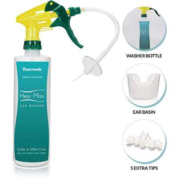 Ear Wax Cleaner Tool, Safely and Gently Cleaning Ear Canal, Remove Earwax buildup. Removal kit Inclu...