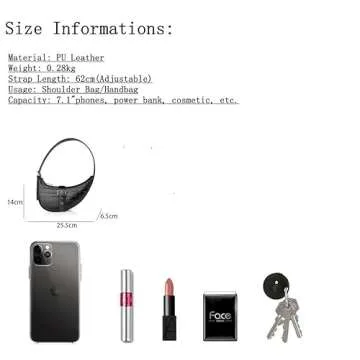 FONETTOS Y2K Saddle Hobo Bag: Vegan Leather Purse for Chic Style