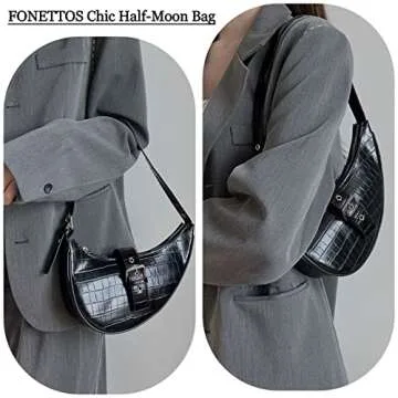 Chic FONETTOS Y2K Saddle Hobo Bag for Stylish Women
