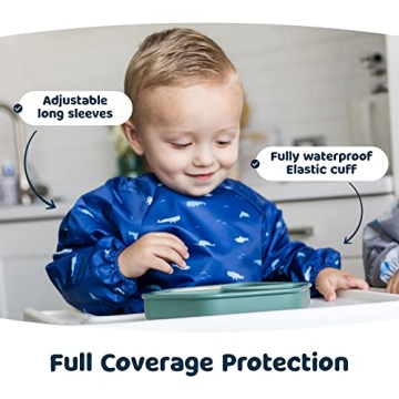 Tiny Twinkle Mess Proof Bib for Toddlers, Waterproof & Washable