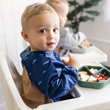 Tiny Twinkle Mess Proof Bib for Toddlers, Waterproof & Washable
