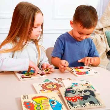 QUOKKA Wooden Puzzles for Toddlers Ages 3-4 - Educational Fun