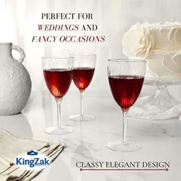 Lillian Tablesettings 8 oz Disposable Wine Glasses Pack of 96