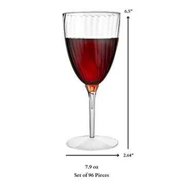 Lillian Tablesettings 8 oz Disposable Wine Glasses Pack of 96