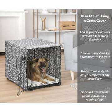 MidWest Homes for Pets Dog Crate Cover, Privacy Dog Crate Cover Fits Midwest Dog Crates, Crate Cover...