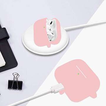 Cute Protective AirPods Pro Case with Pom Pom Keychain