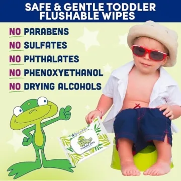 Kandoo Flushable Wipes for Kids - Hypoallergenic and Unscented