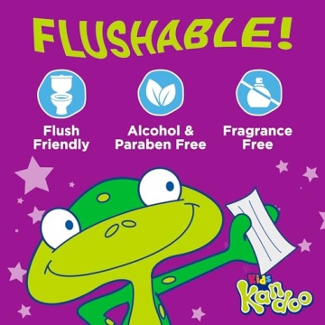 Kandoo Flushable Wipes for Kids - Hypoallergenic and Unscented