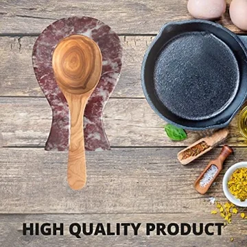 Luxury Handmade Red and White Marble Spoon Rest