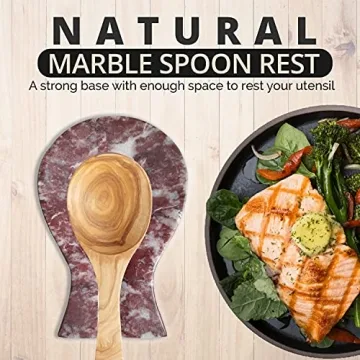 Luxury Handmade Red and White Marble Spoon Rest
