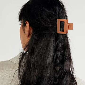 Molizummy 12 PCS Hair Clips, 2.4 Inch Hair Claw Clips for Thin Hair, Square Claw Clips Noslip Matte Hair Clips, Cute Small Hair Clips for Girls, Strong Hold Hair Clips for Women Thick Hair