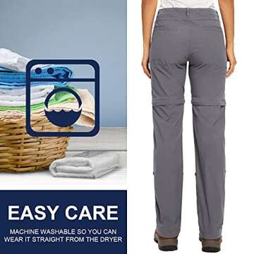Convertible Women's Hiking Pants Quick Dry UPF 40 Capris