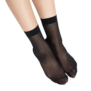 Elegant MANZI 12 Pairs Women's Ankle High Sheer Socks
