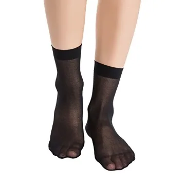 Elegant MANZI 12 Pairs Women's Ankle High Sheer Socks