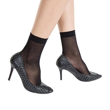 Elegant MANZI 12 Pairs Women's Ankle High Sheer Socks