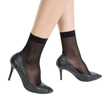 Elegant MANZI 12 Pairs Women's Ankle High Sheer Socks