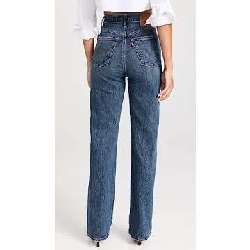 Levi's Women's Ribcage Full Length Jeans, Valley View, Blue, 31