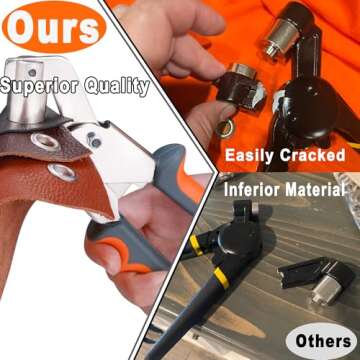 BIZOEPRO Grommet Tool Kit - 500 Pcs of Grommets Included