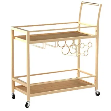 FirsTime & Co. Francesca Bar Cart - Mobile Stylish Mini Bar
