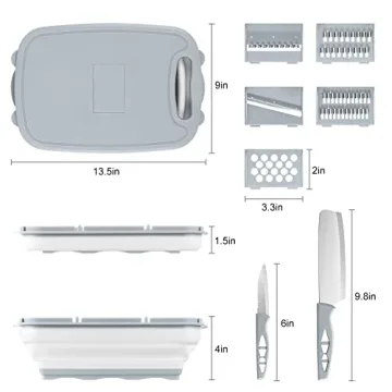 Gintan 9-in-1 Camping Cutting Board for Outdoor Cooking